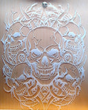 Skulls stencil Airbrush art stencil artists template available in 5 sizes Mylar ships worldwide.