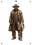 6 Layer Old west cowboy Stencil set