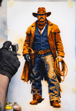6 Layer Old west cowboy Stencil set