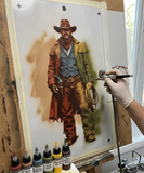 6 Layer Old west cowboy Stencil set