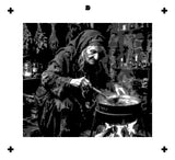 6 Layer Witch at Cauldron Stencil set template Ships worldwide Reusable many times durable mylar