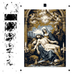 6 Layer Religious scene Stencil set template Reusable many times durable mylar