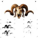 6 Layer Sheep Skull Stencil set template
