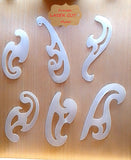 French Curve Shield set Airbrush art stencil Artists curve template available in 6 sizes Mylar SET OF 6
