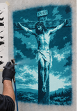 6 Layer Crucifixion Stencil set template Ships worldwide Reusable many times durable mylar