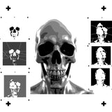 6 Layer Skeleton Bust Stencil set template