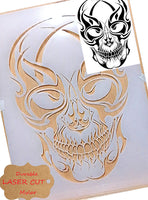 Skull Airbrush art stencil Mylar ships worldwide.