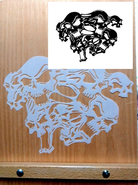 Skulls Airbrush Stencil