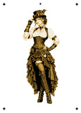 6 Layer steampunk Girl Stencil set template