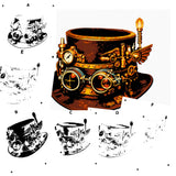 6 Layer steampunk hat art airbrush Stencil set template re useable many times