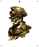 6 Layer Steampunk Man art airbrush Stencil set template