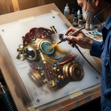 6 Layer Steampunk Mask Stencil set