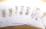 6 Layer Stencil set Steampunk Skeleton template Set