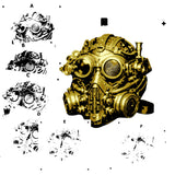 6 Layer Steampunk Mask Stencil set
