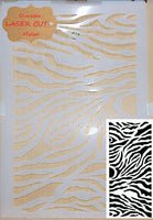 Zebra stripes Airbrush art stencil available in 2 sizes Mylar ships worldwide.