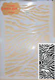 Zebra stripes Airbrush art stencil available in 2 sizes Mylar ships worldwide.