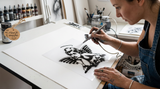 Cherub stencil airbrush stencil artists cherub template Mylar ships worldwide.