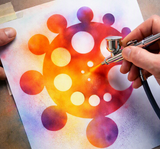 Circles Template Airbrush art stencil available in 7 sizes