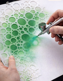 Circle stencil Texture Airbrush art stencil Artists circle template available in 7 sizes Mylar ships worldwide.