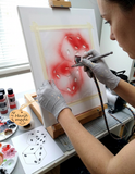 Dice Airbrush art stencil available in 7 sizes Mylar ships worldwide.