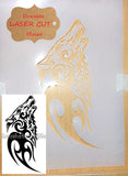 Wolf Airbrush art stencil available in 3 sizes Mylar ships worldwide.