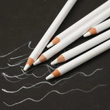 6pcs Macaron White Charcoal Pencils, 4mm Bold Point