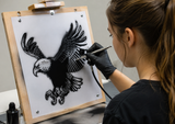 Three layer Eagle Airbrush art stencil set Mylar ships worldwide.