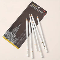 6pcs Macaron White Charcoal Pencils, 4mm Bold Point