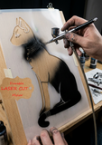 Egyptian Cat Airbrush art stencil Available in 7 sizes Mylar ships worldwide.