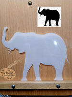 Elephant Airbrush art stencil Mylar ships worldwide.