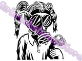 Cool Gas mask Airbrush art stencil Available in 2 sizes