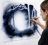 Forest Three layer template Airbrush art stencil set Mylar ships worldwide.