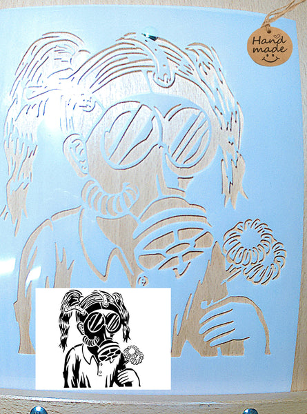 Cool Airbrush art stencil Available in 2 sizes Mylar ships worldwide.