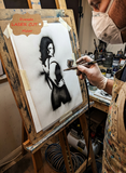 Cute Girl stencil Airbrush art stencil available in 7 sizes Mylar ships worldwide.