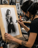 Cute Girl stencil Airbrush art stencil available in 7 sizes Mylar ships worldwide.