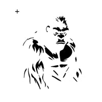 Gorilla airbrush art stencil