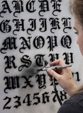Alphabet stencil Airbrush art stencil available in 6 sizes Mylar ships worldwide.