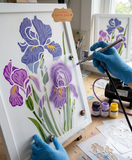 Flower Three layer Airbrush art stencil set Mylar ships worldwide.