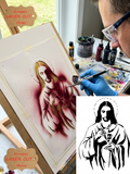 Jesus airbrush stencil 300 micron ships worldwide.