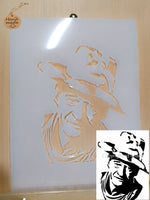John Wayne Airbrush art stencil B