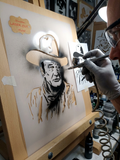 Cowboy stencil western Airbrush art stencil
