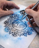 Mandala Airbrush art stencil available in 6 sizes Mylar ships worldwide.