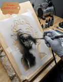 Model Airbrush art stencil Available in 7 sizes Mylar ships worldwide.
