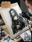Mona Lisa stencil Airbrush art stencil Artists mona Lisa template Da Vinci available in 7 sizes Mylar ships worldwide.