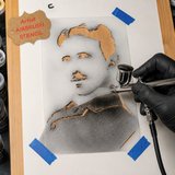 Three layer Nicola Tesla Airbrush art stencil set clear Mylar ships worldwide.