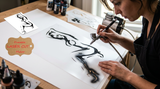 Pinup Girl Airbrush art stencil available in 7 sizes Mylar ships worldwide.