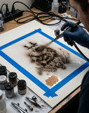 Plague Doctor stencil Airbrush art stencil Artists plague doctor template available in 7 sizes Mylar ships worldwide.