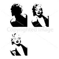 Three layer Marilyn Airbrush art stencil set Mylar ships worldwide.