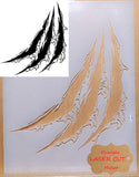 Torn metal Airbrush art stencil available in 3 sizes Mylar ships worldwide.