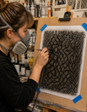 Wire mesh stencil Airbrush art stencil available in 6 sizes Mylar ships worldwide.